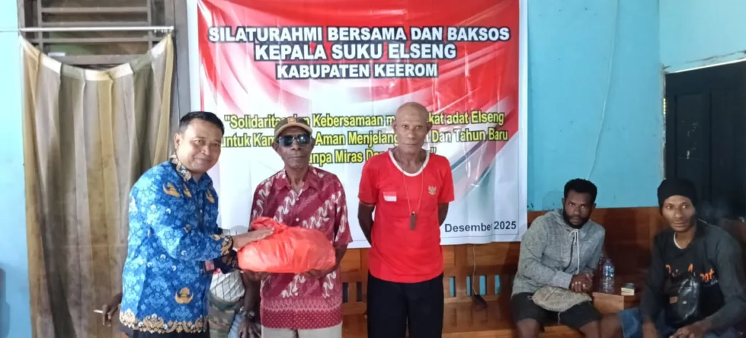 Kepala Suku Elseng Gelar Silaturahmi dan Baksos, Warga Diminta Jaga Kamtibmas Jelang Natal dan Tahun Baru