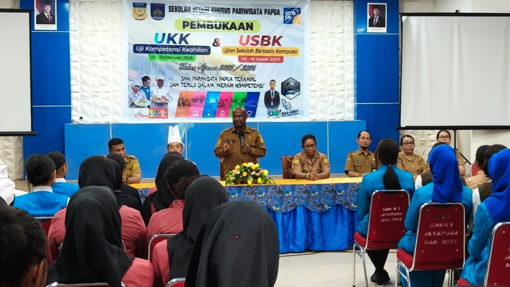 Disdik Papua Buka UKK dan USBK 2025-2026, 198 Siswa SNK Ikuti Ujian Gratis