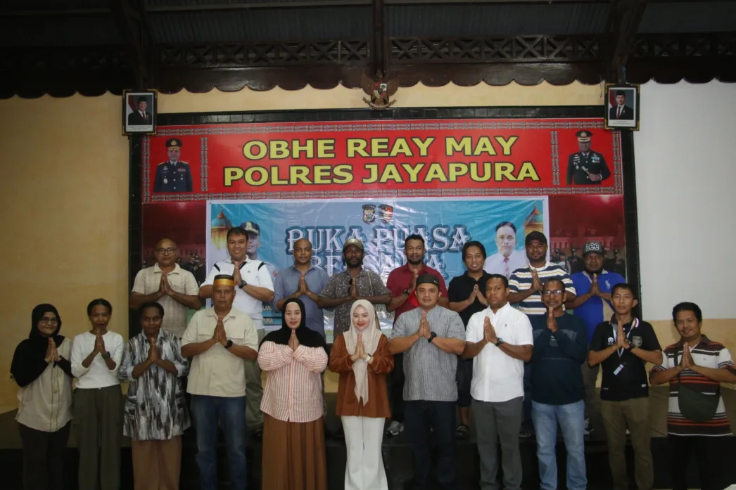 Perkuat Sinergi dengan Media dan Rumah Amal, Satreskrim Polres Jayapura Gelar Buka Puasa Bersama