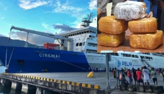 Sembunyikan 6 Kg Ganja Dalam Kardus Snack, 2 Penumpang KM Ciremai Dibekuk di Pelabuhan Jayapura