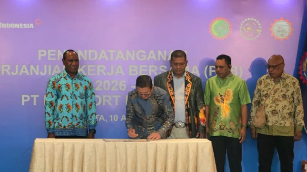 PTFI Bersama 3 Serikat Pekerja Teken PKB ke-24 Periode 2026-2028