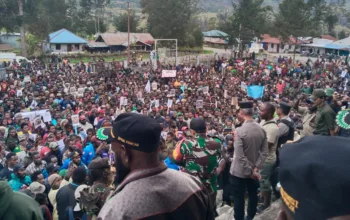 Berkekuatan 45 Personel, Polres Puncak Amankan Aksi Demo 500 Warga