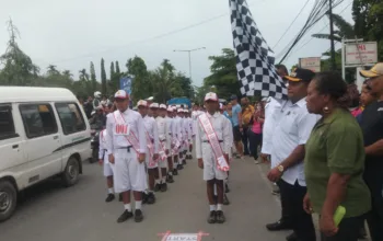 1.700 Siswa Se-Kabupaten Jayapura Ikuti Lomba Gerak Jalan Sambut Hardiknas 2026, Wabup Buka di Garis Start