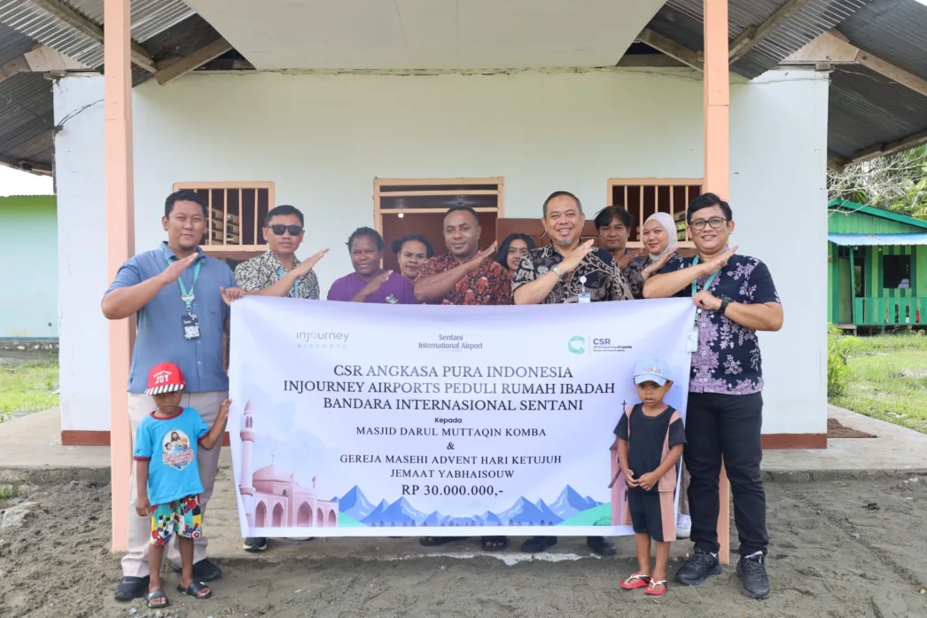 Injourney Airports Salurkan Bantuan Renovasi Masjid dan Gereja di Sentani