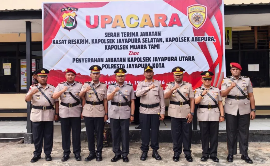 Rotasi Besar-besaran di Polresta Jayapura Kota, 1 Kasat dan 4 Kapolsek Dimutasi