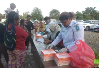 Puskesmas Waibu Gelar Screening Malaria di Gereja Yerusalem, 8 Warga Doyo Dinyatakan Positif