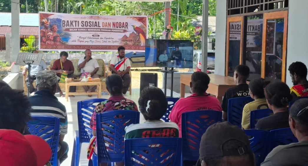 Keondoafian Skouw Sae Gelar Nobar Suara Papua Dari Jayapura, Dukung Program Pemerintah Untuk Papua Maju dan Sejahtera