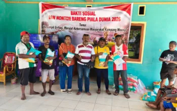 Ondofolo Waena Gelar Nobar Piala Dunia dan Bakti Sosial, Ajak Warga Jaga Persatuan, Jangan Ikut Konvoi