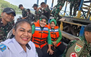 Yonif 810 Doyo Lama Dan Puskesmas Kanda Gelar Pengobatan Gratis Cegah Malaria Didistrik Waibu