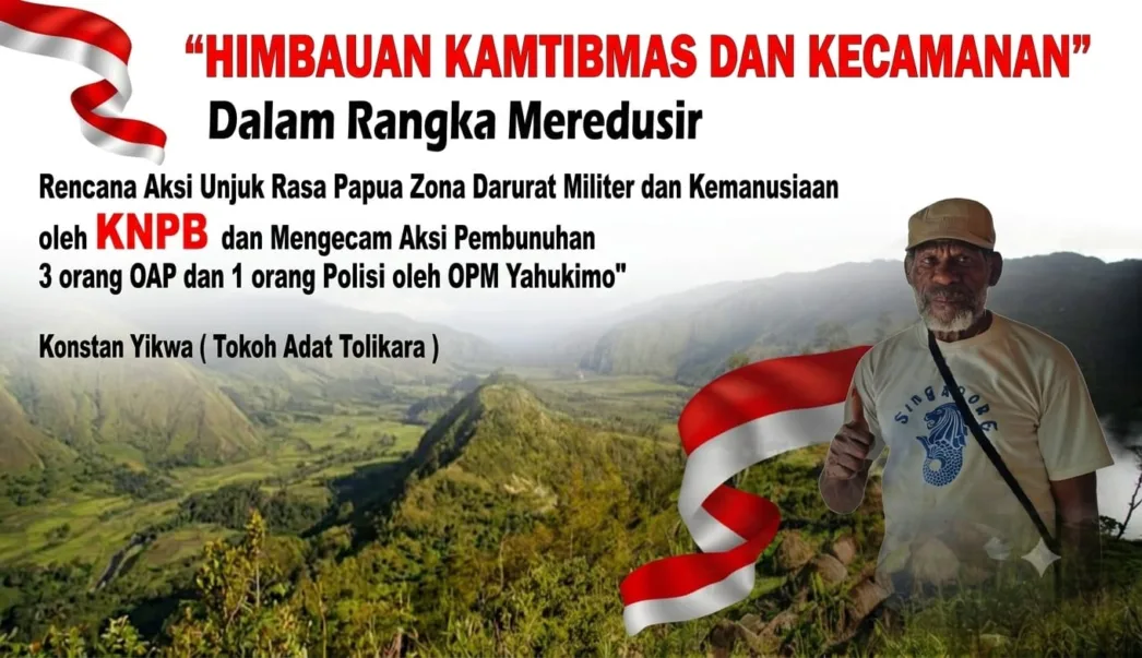 Tokoh Adat Tolikara Serukan Jaga Kamtibmas, Tolak Provokasi dan Kecam Pembunuhan di Yahukimo
