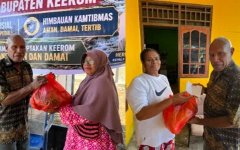 Kepala Suku Besar Wii-Kaya Salurkan Bantuan Sosial, Perkuat Kepedulian kepada Masyarakat Keerom