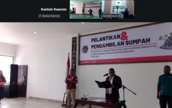 Kantor Pertanahan Keerom Ikuti Pelantikan dan Sumpah Ketua Panitia Ajudikasi PTSL 2026