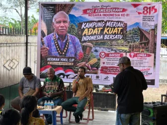 Kepala Suku Wikaya Herman Yoku Ajak Masyarakat Sanggaria Meriahkan HUT RI ke-81