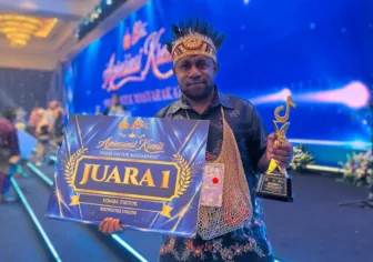 Jurnalis Papua Tinus Jigibalom Raih Juara 1 se-Indonesia Lomba Video TikTok HUT Bhayangkara ke-80