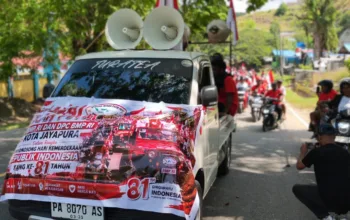 BMP RI Gelar Konvoi dan Pawai Merah Putih di Jayapura, Serukan Pesan Damai Jelang HUT RI ke-81
