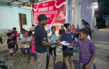 Warga Kampung Skouw Sae Gelar Semarak HUT Ke-81 RI, Kepala Suku Ajak Jaga Persatuan dan Tolak Provokasi