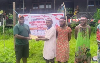 Meriahkan HUT Ke-81 RI, Kepala Suku Armati Gelar Perlombaan dan Tarian Adat di Kampung Aurimi Sarmi