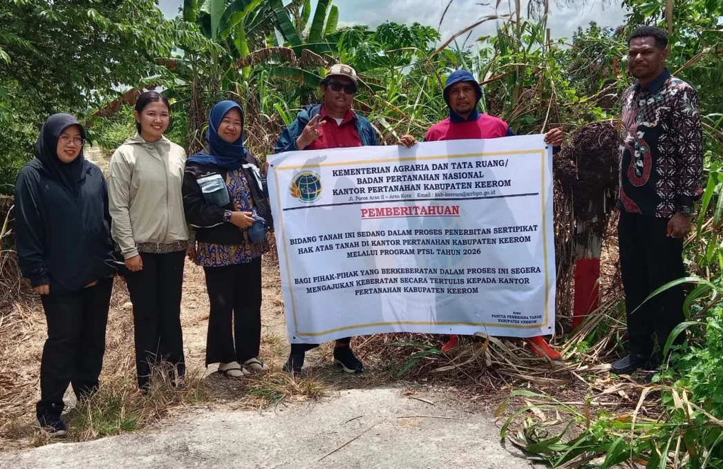 Kantor Pertanahan Keerom Tinjau Lokasi PTSL di Kampung Dukwia, Pastikan Kesiapan Pelaksanaan