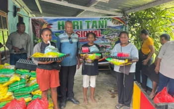 Kepala Suku Hamadi Bagikan Bantuan Bibit Cabai dan Beras Untuk untuk Warga Tasangkapura