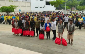 BMP RI Gandeng Pemkot Jayapura Gelar Kerja Bakti Pascabanjir di Wai Mhorock, Warga Terdampak Dapat 150 Paket Sembako