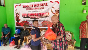 Bela Aninam, Siswa SMP Bacakan Deklarasi Pemuda Papua Damai dan Sumpah Pemuda di Baksos Kayo Batu