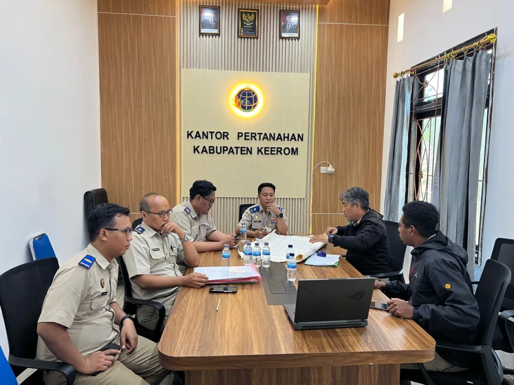 Kantah Keerom Gelar Rapat Koordinasi Bahas Permohonan Koreksi Ulang Plotting Bidang Tanah