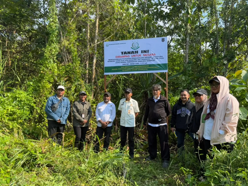 Kantah Keerom Tinjau Lokasi Objek Tanah Sitaan Negara Berdasarkan Putusan Berkekuatan Hukum Tetap